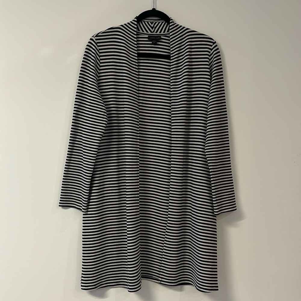 J. Jill long open striped cardigan